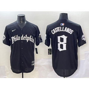 MLB Phillies 8 Nick Castellanos Black New Nike Cool Base Men Jersey MLB Phillies 8 Nick Castellanos Black New Nike Cool Base Men Jersey