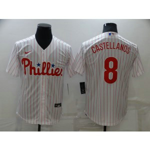MLB Phillies 8 Nick Castellanos White Cool Base Men Jersey MLB Phillies 8 Nick Castellanos White Cool Base Men Jersey