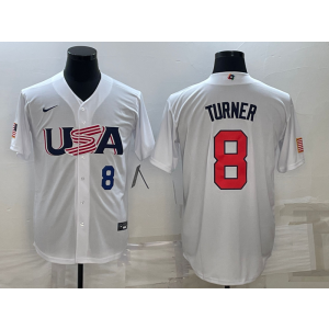MLB Phillies 8 Trea Turner White 2023 World Series Cool Base Men Jersey 1 MLB Phillies 8 Trea Turner White 2023 World Series Cool Base Men Jersey 1