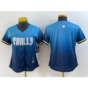 MLB Phillies Blank Blue City Connect Nike Cool Base Women Jersey MLB Phillies Blank Blue City Connect Nike Cool Base Women Jersey