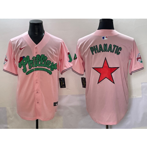 MLB Phillies Blank Pink Star Logo Nike Cool Base Men Jersey MLB Phillies Blank Pink Star Logo Nike Cool Base Men Jersey