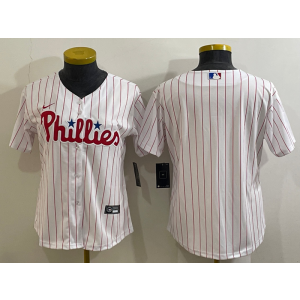 MLB Phillies Blank White Nike Cool Base Women Jersey(Run Small) MLB Phillies Blank White Nike Cool Base Women Jersey(Run Small)