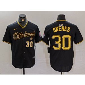 MLB Pirate 30 Paul Skene Black Nike Cool Base Men Jersey MLB Pirate 30 Paul Skene Black Nike Cool Base Men Jersey