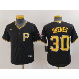 MLB Pirate 30 Paul Skene Black Nike Cool Base Youth Jersey MLB Pirate 30 Paul Skene Black Nike Cool Base Youth Jersey