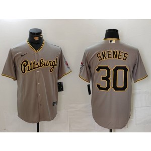 MLB Pirate 30 Paul Skene Grey Nike Cool Base Men Jersey MLB Pirate 30 Paul Skene Grey Nike Cool Base Men Jersey