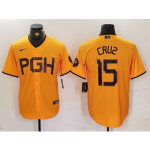 MLB Pirates 10 Cruz Yellow City Connect Nike Cool Base Men Jersey MLB Pirates 10 Cruz Yellow City Connect Nike Cool Base Men Jersey