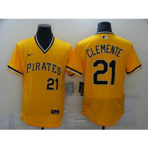 MLB Pirates 21 Roberto Clemente Yellow Nike Cool Base Men Jerseys MLB Pirates 21 Roberto Clemente Yellow Nike Cool Base Men Jerseys