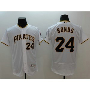 MLB Pirates 24 Barry Bonds White Flexbase Men Jersey MLB Pirates 24 Barry Bonds White Flexbase Men Jersey