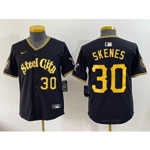 MLB Pirates 30 Paul Skene Black Nike Cool Base Youth Jersey MLB Pirates 30 Paul Skene Black Nike Cool Base Youth Jersey