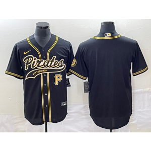 MLB Pirates Black Black Gold Baseball Nike Cool Base Men Jersey MLB Pirates Black Black Gold Baseball Nike Cool Base Men Jersey