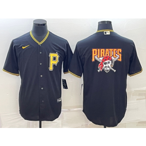 MLB Pirates Blank Black Baseball Logo Nike Men Jersey