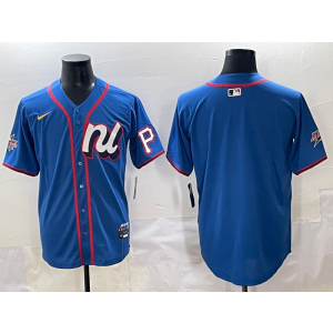 MLB Pirates Blank Blue National League 2025 All Star Nike Cool Base Men Jersey