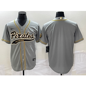 MLB Pirates Blank Grey Baseball Nike Cool Base Men Jersey MLB Pirates Blank Grey Baseball Nike Cool Base Men Jersey