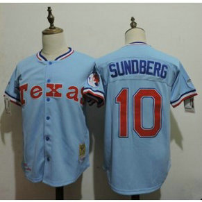 MLB Rangers 10 Jim Sundberg Light Blue 1982 Cooperstown Mitchell and Ness Throwback Men Jersey MLB Rangers 10 Jim Sundberg Light Blue 1982 Cooperstown Mitchell and Ness Throwback Men Jersey
