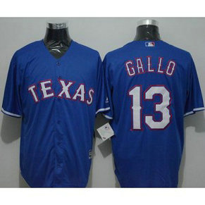MLB Rangers 13 Joey Gallo Blue New Cool Base Men Jersey MLB Rangers 13 Joey Gallo Blue New Cool Base Men Jersey