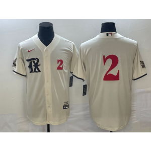MLB Rangers 2 Cream 2021 City Connect Cool Base Men Jersey MLB Rangers 2 Cream 2021 City Connect Cool Base Men Jersey