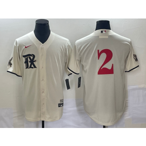 MLB Rangers 2 Cream 2021 City Connect Nike Cool Base Men Jersey MLB Rangers 2 Cream 2021 City Connect Nike Cool Base Men Jersey
