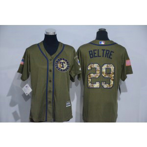 MLB Rangers 29 Adrian Beltre Green Salute to Service Women Jersey MLB Rangers 29 Adrian Beltre Green Salute to Service Women Jersey