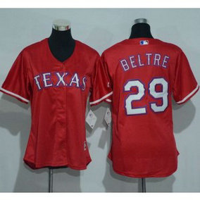 MLB Rangers 29 Adrian Beltre Red Alternate Women Jersey MLB Rangers 29 Adrian Beltre Red Alternate Women Jersey