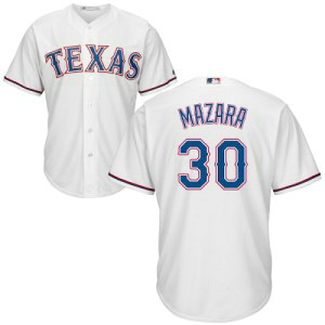 MLB Rangers 30 Nomar Mazara White Cool Base Men Jersey MLB Rangers 30 Nomar Mazara White Cool Base Men Jersey