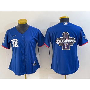 MLB Rangers Blank Blue Champions Logo Nike Cool Base Youth Jersey MLB Rangers Blank Blue Champions Logo Nike Cool Base Youth Jersey