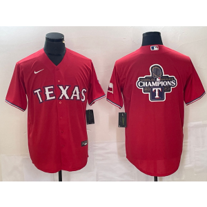 MLB Rangers Blank Red 2023 Champion Nike Cool Base Men Jersey MLB Rangers Blank Red 2023 Champion Nike Cool Base Men Jersey