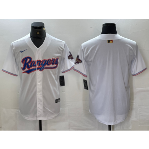 MLB Rangers Blank White Gold Champion Nike Cool Base Men Jersey MLB Rangers Blank White Gold Champion Nike Cool Base Men Jersey