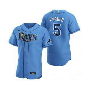 MLB Rays 5 Wander Franco Blue Nike FlexBase Men Jersey