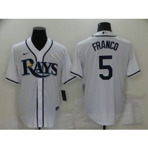 MLB Rays 5 Wander Franco White Nike Cool Base Men Jersey MLB Rays 5 Wander Franco White Nike Cool Base Men Jersey