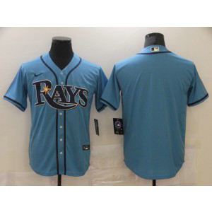 MLB Rays Blank Light Blue Nike Cool Base Men Jersey