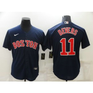 MLB Red Sox 11 Rafael Devers Navy Nike Cool Base Men Jersey