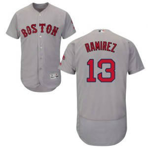 MLB Red Sox 13 Hanley Ramirez Grey Flexbase Men Jersey