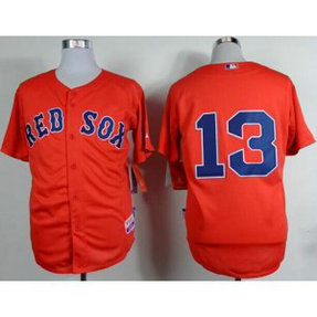 MLB Red Sox 13 Hanley Ramirez Red Cool Base Men Jersey