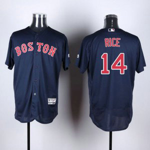 MLB Red Sox 14 Jim Rice Navy Blue Flexbase Men Jersey
