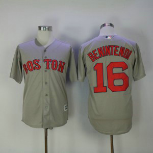 MLB Red Sox 16 Andrew Benintendi Gray New Cool Base Men Jersey