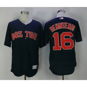 MLB Red Sox 16 Andrew Benintendi Navy Flexbase Men Jersey