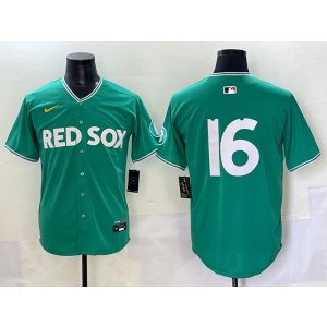 MLB Red Sox 16 Duran Green Nike Cool Base Men Jersey