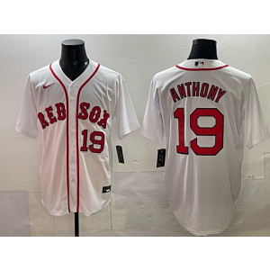 MLB Red Sox 19 Anthony White Nike Cool Base Men Jersey