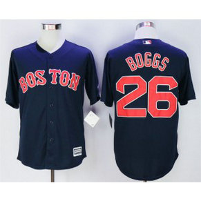 MLB Red Sox 26 Wade Boggs Blue New Cool Base Men Jersey