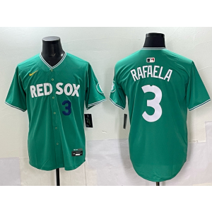 MLB Red Sox 3 Rafaela Green Nike Cool Base Men Jersey