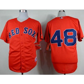MLB Red Sox 48 Pablo Sandoval Red Cool Base Men Jersey