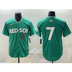 MLB Red Sox 7 Christian Vazquez Green 2025 City Connect Nike Cool Base Men Jersey