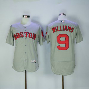MLB Red Sox 9 Ted Williams Grey Flexbase Men Jersey