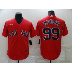 MLB Red Sox 99 VERDUGO Red Nike Cool Base Men Jersey