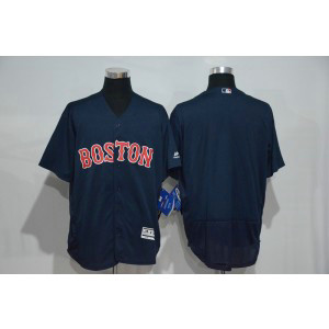 MLB Red Sox Blank Navy Blue New Cool Base Men Jersey