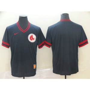 MLB Red Sox Blank Navy Nike Cooperstown Collection Legend V-Neck Men Jersey