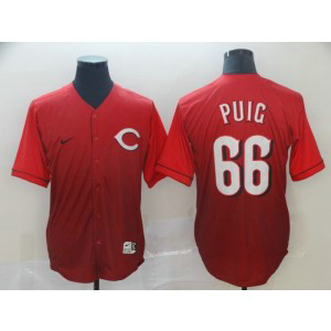 MLB Reds 66 Yasiel Puig Red Drift Fashion Men Jersey MLB Reds 66 Yasiel Puig Red Drift Fashion Men Jersey