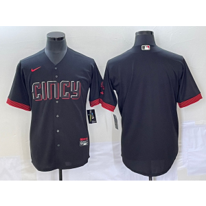 MLB Reds Blank Black 2023 City Connect Nike Cool Base Men Jersey MLB Reds Blank Black 2023 City Connect Nike Cool Base Men Jersey