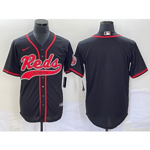 MLB Reds Blank Black Baseball Nike Cool Base Men Jersey MLB Reds Blank Black Baseball Nike Cool Base Men Jersey