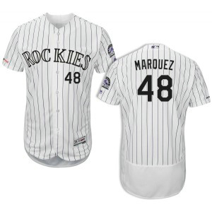 MLB Rockies 48 German Marquez White Flex Base Men Jersey MLB Rockies 48 German Marquez White Flex Base Men Jersey